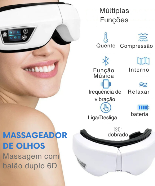 Mascara Massageador Globo Ocular Dobrável - RelaxVision Pro